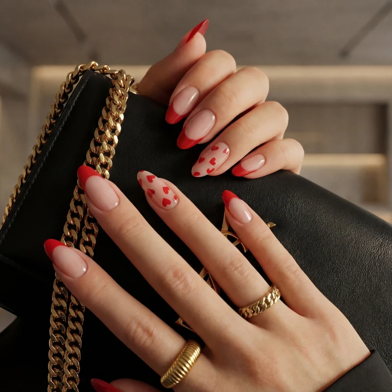 Valentine’s Day nail